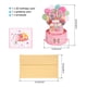 thumbnail image 2 of Tarjeta de Cumpleaños 60 de Uxcell Tarjeta de Cumpleaños Pop-Out con Tarjeta de Felicitación y Sobre para Regalo de Mujeres y Niñas Rosa, 2 of 6