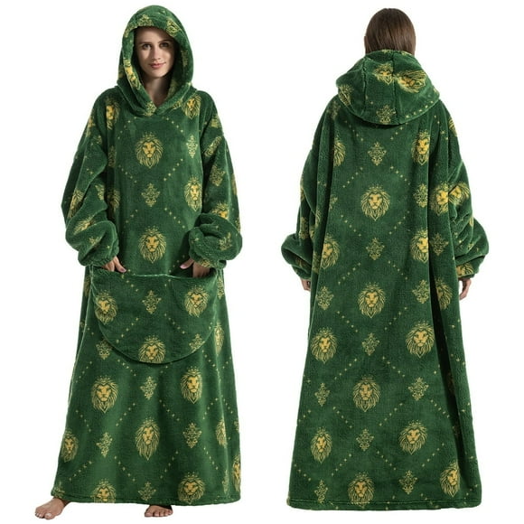 MesaSe Blanket Hoodie Sweatshirt with Pocket Lining Fluffy Oversized Blanket Hoodie Cute Print Wearable Hooded Blanket Cozy Warm Hoodie Sweater Blanket One Size Wearable Blanket Unisex Bl