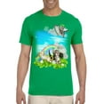 thumbnail image 5 of St. Patrick's Day Men's Shirt Green Rainbow Angel Kittens Adult T-Shirt, 5 of 5