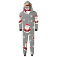 thumbnail image 2 of Odeerbi Christmas Onesie Pajamas for Family Holiday Sleep Jumpsuit Long Sleeve Family Christmas Pajamas Matching Sets Dad Printed Loungewear Jumpsuit Sleepwear Xmas PJs Set Gray, 2 of 5