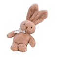thumbnail image 3 of Lavender Easter Bunny Plush - Purple Fluffy Rabbit Stuffed Animal With Satin Bow For Easter & Birthday Gifts(Brown-9.8In)#4609, 3 of 6