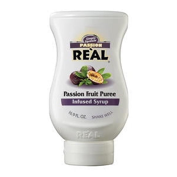 Real Passion Fruit Puree Infused Syrup 16.9 fl oz Squeeze Bottle