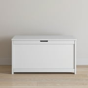 Child Craft Harmony 33 Kids Toy Box Storage Chest, Soft-Close Hinges, Wooden Construction, Matte White