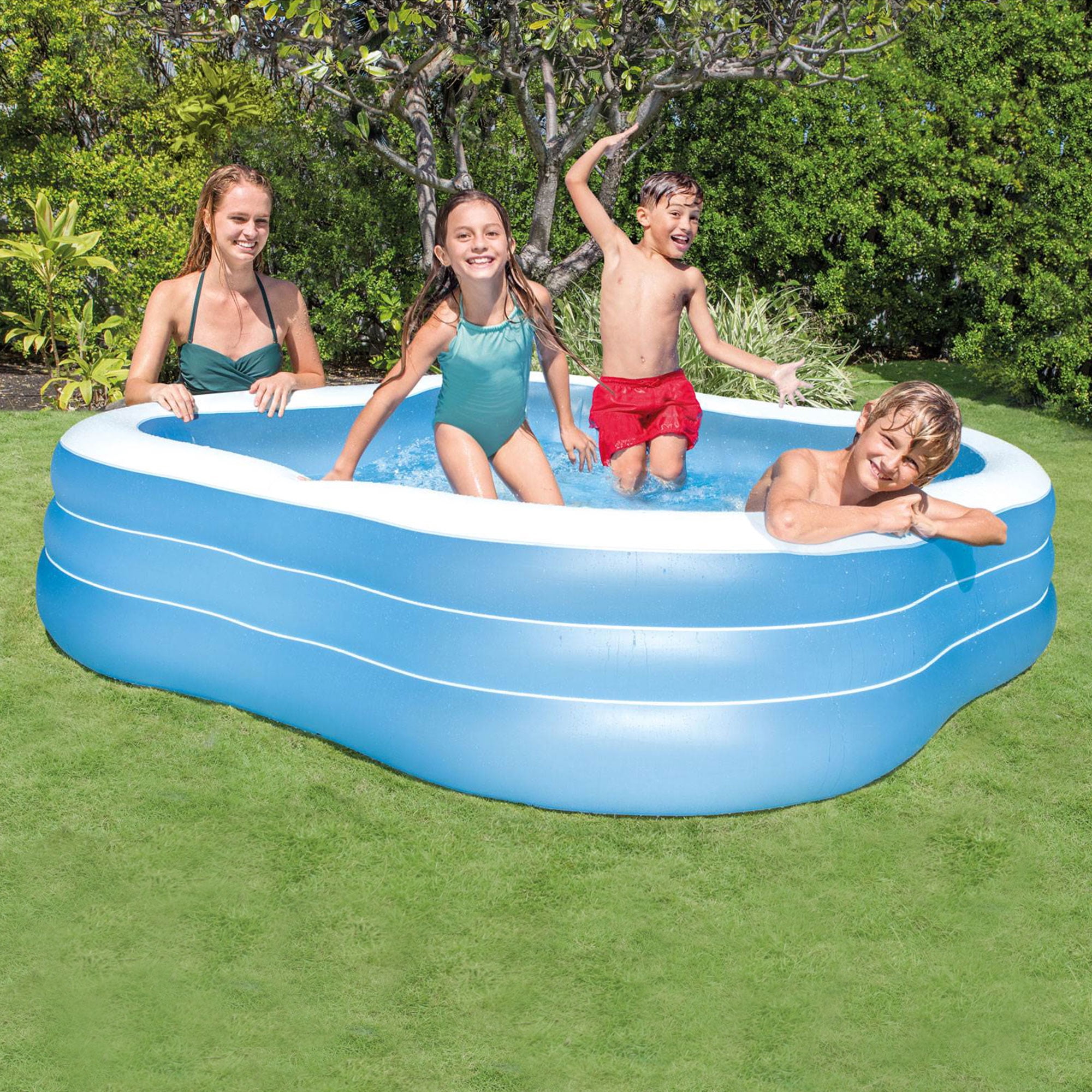 Open Box INTEX Swim Center Inflatable Family Splash Swimming Pool (2 Pack)