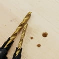 thumbnail image 3 of Teissuly Wood Countersink Drill Bit Set 5 Sizes #6 to #14 Set Countersink HSS M2 Tapered Drill Bits, Quick Change 1/4" Hex Shank Countersink bit, 1 Allen Wrench, Bits Secured with Pin, 3 of 7
