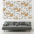 thumbnail image 2 of FREEAMG Tapestry Wall Hanging Cute Corgi Dog Animal Stars Tapestry Decorative Wall Tapestries Wall Art Wall&nbsp;Blanket&nbsp;Bedding Tapestry for Bedroom Living Room Dorm Home Decor 80"x60", 2 of 7