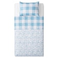 thumbnail image 2 of Blue Plaid Reversible Quilt Set with Tote, Mainstays, Twin, 3 Pieces, 2 of 5