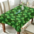 thumbnail image 4 of Dreamtimes St Patrick's Day Clover Tablecloth, Waterproof Washable Polyester Square Table Cover, Durable Tablecloth for Kitchen Dining Table Party Decor,60"X 60", 4 of 7