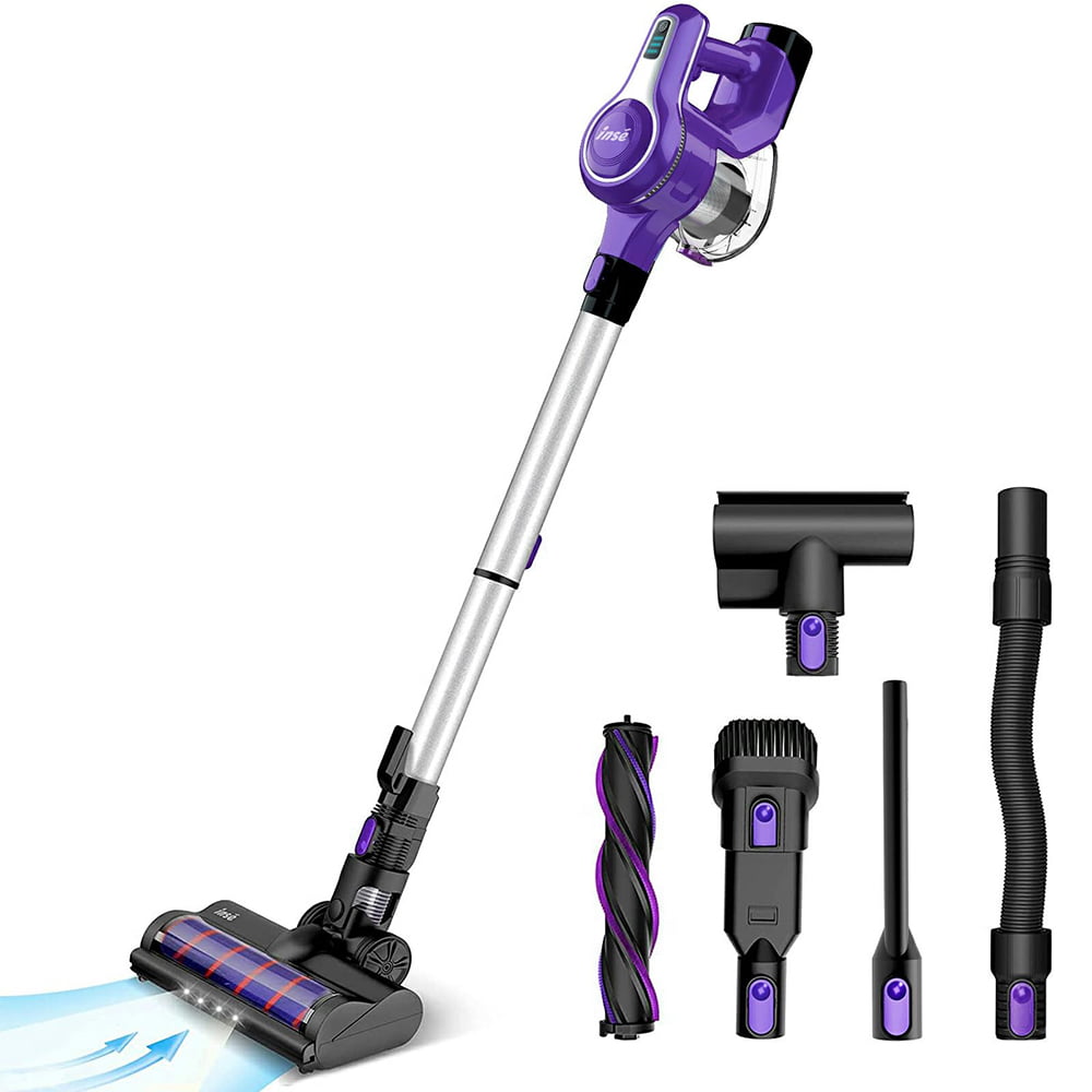 MOOSOO Cordless Vacuum Cleaner 17Kpa Strong Suction 2 in 1 Stick Vacuum UPGRADED 
