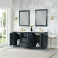 thumbnail image 3 of Gazsi 72" Double Bathroom Vanity Set in Charcoal Blue with Grain White Composite Stone Countertop with Mirror, 3 of 9