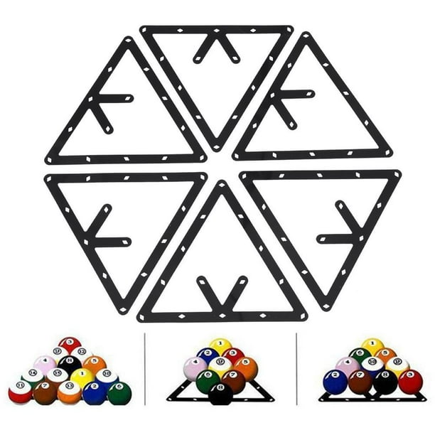 OTVIAP Billiard Rack,6Pcs/Set Billiard Rack Black Triangle Ball Holder