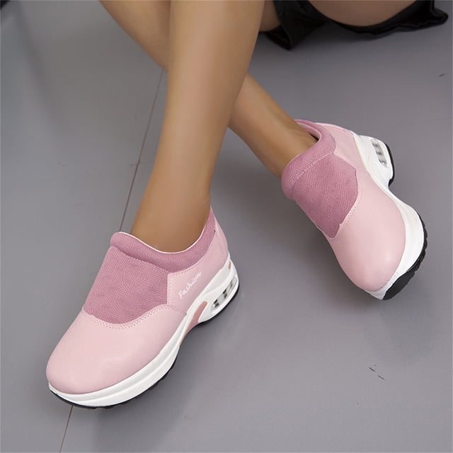 Plataforma informal Tacón de cuña Juego de costura de punto volador Pie Deportes Zapatos individuales para mujer Wmkox8yii shalkjhdk2545