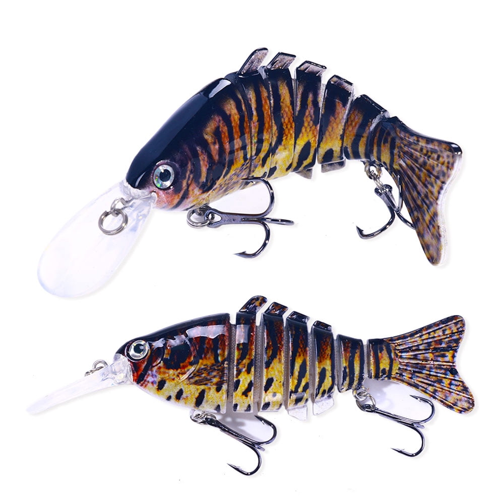 HENGJIA Fishing Lures 10pcs Multi Jointed Fish Fishing Kits Slow Sinking Lifelike Swimbait Freshwater and Saltwater for Trout Bass Lures