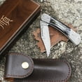 thumbnail image 6 of YOUSUNLONG Folding Knife - Pocket Knives Overall 195mm Japanese Damascus Steel Natural Bull Horn Handle, 6 of 6