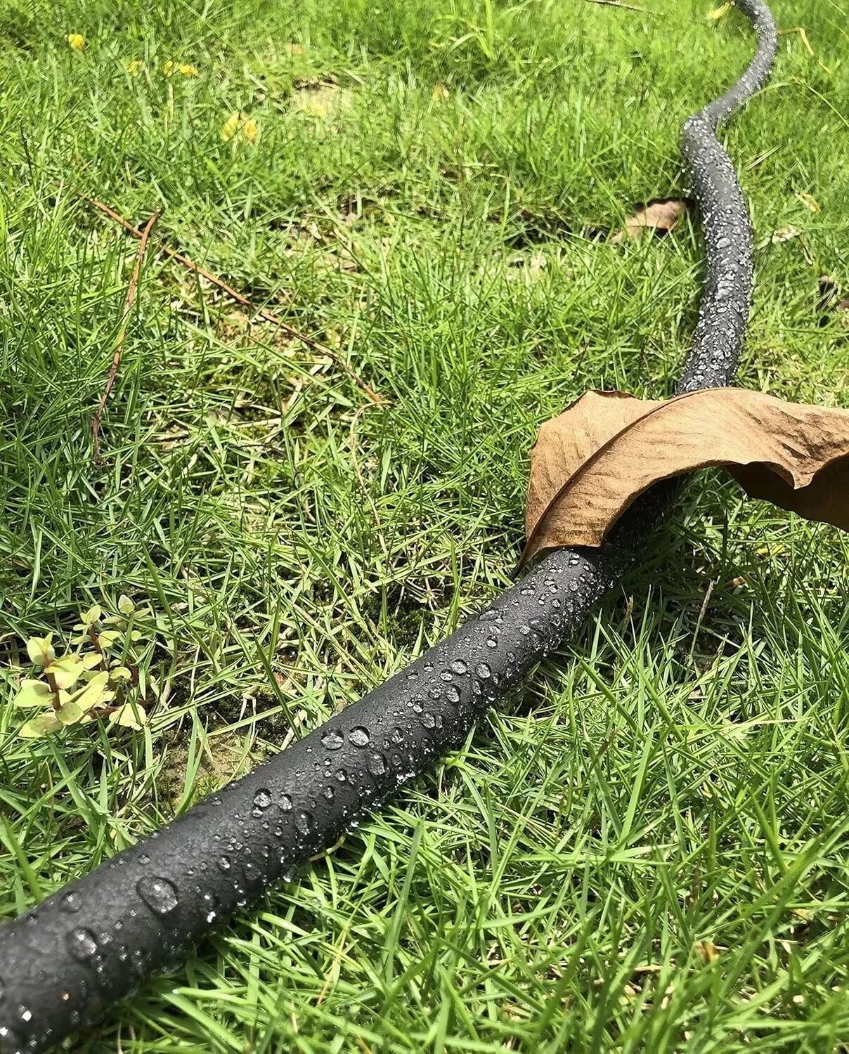 1/2" x 50ft Flat Soaker Hose, Brass Garden Drip Irrigation Hose, Leak-Proof, for Lawn & Plants