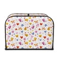 thumbnail image 2 of Haiem Cartoon Birds & Flowers Print Toaster Covers 4 Slice Wide Slot,Bread Dust Cover & Fingerprint Protection,Bread Machine Cover,Appliance Covers, 2 of 7