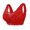 Red, variant on Women's Deep V Traceless Latex Gathered Breathable Adjustable Sexy Bra Red 38