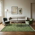 thumbnail image 4 of Green Oriental Area Rugs for Living Room Washable Rugs Boho Moroccan Area Rug Soft Neutral Geometric Bohemian Carpet Distressed Indoor Rug for Bedroom Dining Room Office Foldable Nonslip Rug, 4 of 9