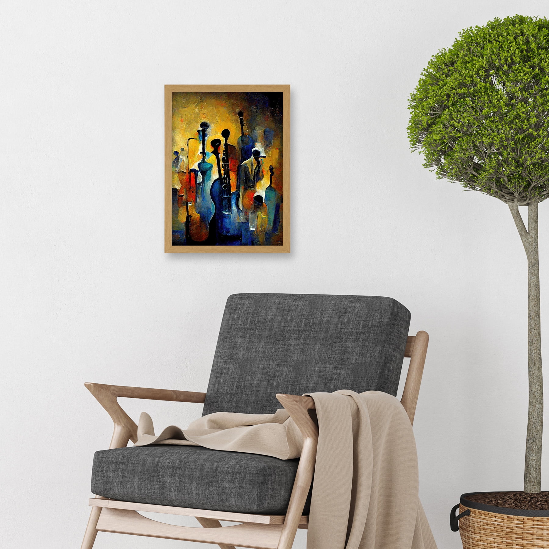 Abstract Jazz Orchestra Rhythm & Blues Music Oil Artwork