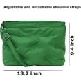 thumbnail image 2 of Quilted Puffer Tote Bags for Women Lightweight Quilted Padding Shoulder Bag Satchel Handbag Zip Puffer Bag Green, 2 of 6