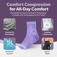thumbnail image 4 of BraceAbility Neuropathy Compression Socks 20-30 mmHg Open Toe Circulation Support S, Gray, 1 Pair, 4 of 11
