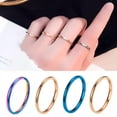 thumbnail image 2 of HOOUN 2mm Gold Plated Stainless Steel Stackable Ring Wedding Band Women Men size 3-13-rose gold-9, 2 of 9