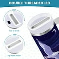 thumbnail image 5 of 30 oz Insulated Stainless Steel Tumbler Double Wall Stainless Steel Tumbler with 2-Way Drinking Seagulls and The Beach, 5 of 9