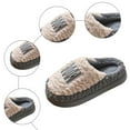 thumbnail image 4 of Leozcaa Mens and Women's Fuzzy Scuff Slippers Soft Comfy Memory Foam Non-slip Indoor Cotton House Shoes, 4 of 8