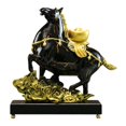 thumbnail image 2 of Figura de caballo, decoración de mesa, resina, coleccionable, obra de arte, artesanía fina Oro negro, 2 of 8