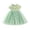 Green, variant on REDARER Girls Cold-Shoulder Dress with Floral Appliques & Tulle Skirt Princess Party Holiday Outfit,3-4 Years