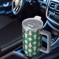 thumbnail image 6 of Green Christmas Tree and Snowflake Pattern Tumbler with Handle and Lid,40oz Double Wall Vacuum Insulated Tumbler,Cups Gift for Women and Men, 6 of 7
