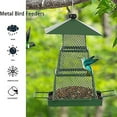 thumbnail image 4 of Outdoor Feeder Outdoor Hanging Squirrel Chew Wild Bird Feeder 3 Layer Retractable Bird Feeder Outdoor And Garden Sneak A Window Mount Feeder Droll Tube Feeder Birdseed Containers Squirrel, 4 of 5