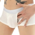 thumbnail image 2 of Sngxgn Men’s Support Boxer Briefs Cooling Underwear Regular Long-leg and Trunk(White,XL), 2 of 8
