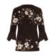 thumbnail image 4 of Xuyuer 3/4 Length Sleeve Womens Tops Round Neck Casual Summer Tunic Tops Basic Tees Blouses Cardigan Lightweight Button Down Casual Dressy T-Shirts Pleated Cute Shirts, 4 of 5