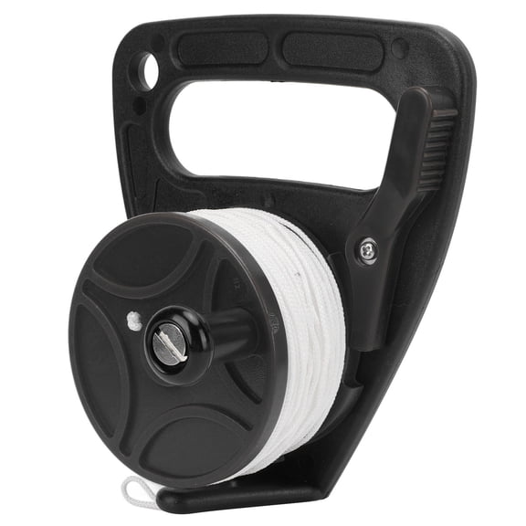 46m Diving Reel with White Rope Spool - Multi-Purpose Finger Reel for Cave and Open Water Diving - Compact Design for Easy Maneuverability