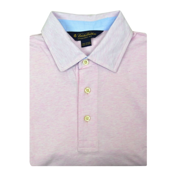 New Brooks Brothers Heather Pink Slim Fit Soft Knit Polo Shirt Sz X-Large XL 3186-7
