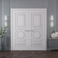 thumbnail image 2 of Interior Double Doors 36 x 84 inches | CLASSIC 5589 White Enamel | Wood Interior Solid Panel Frame | Closet Bedroom Doors, 2 of 5