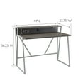 thumbnail image 5 of Leick Home Fletcher Contemporary Writing Desk with Single-Shelf, Weathered Wood/Nickel, 5 of 17