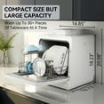 thumbnail image 3 of Hermitlux Countertop Dishwasher, 7 Washing Programs Portable Dishwasher with 5-Litre Built-in Water Tank for Apartments & RVs, Mini Dishwasher with LED Light & Glass Door, No Hookup Needed, 3 of 11
