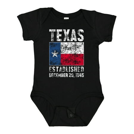 

Inktastic Established December 29 1845 Texas Flag Gift Baby Boy or Baby Girl Bodysuit