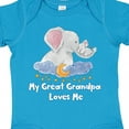 thumbnail image 4 of Inktastic My Great Grandpa Loves Me Cute Elephants Clouds Moon Stars Boys or Girls Baby Bodysuit, 4 of 5
