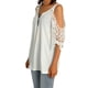 thumbnail image 2 of SAYOO Camiseta de mujer , camisola hueca con decoración de cremallera, ropa de verano SAYOO  Sexy, 2 of 8