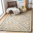 thumbnail image 3 of SAFAVIEH Aspen Caitriona Geometric Diamonds Wool Area Rug, Navy/Gold, 6' x 9', 3 of 8
