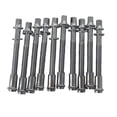 thumbnail image 3 of 10 varillas de tensión para tambor, tornillos Tom Lug, herrajes de metal, tornillo apretado para tambor con tuercas para instrumentos musicales de 6x50mm, 3 of 8