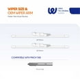 thumbnail image 2 of WOWIPER Wiper Blades Replacement for Ford Escape 2019-2013, Edge 2022-2015, Focus 2018-2012, Fusion 2019-2013, Automotive Replacement Windshield Wiper Blades Conventional All-Season- 28"+28", 2 of 11
