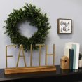 thumbnail image 2 of Stratton Home Decor S21035 Metal & Wood Faith Table Top - Gold & Natural, 2 of 4