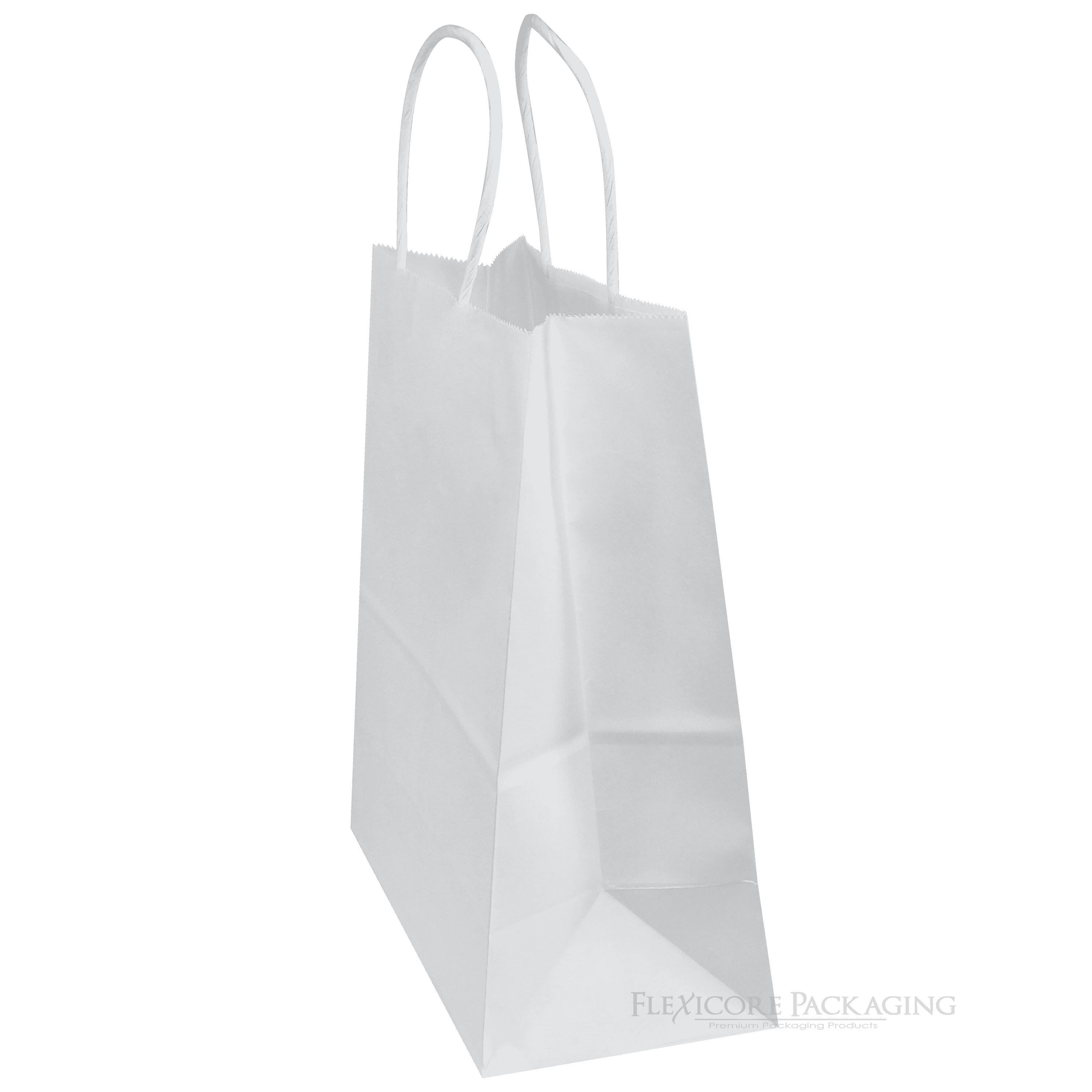 12 x 9 x 16 Premium EcoPlus™ White Kraft Paper Shopping Bag