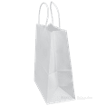 White Kraft Paper Bags, 8"x4.75"x10.25", 50ct