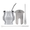 thumbnail image 1 of Taza para mate argentino, CUOPRU Tazas de T&eacute; de Doble Pared de Acero Inoxidable, Juego de Tazas de Calabaza Incluye Bombillas para Yerba Mate, Pajitas Foco Mate, Cepillo para Polvo de Limpi, 1 of 6