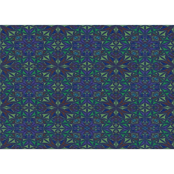 Ahgly Company Machine Washable Indoor Rectangle Transitional Midnight Blue Area Rugs, 4' x 6'